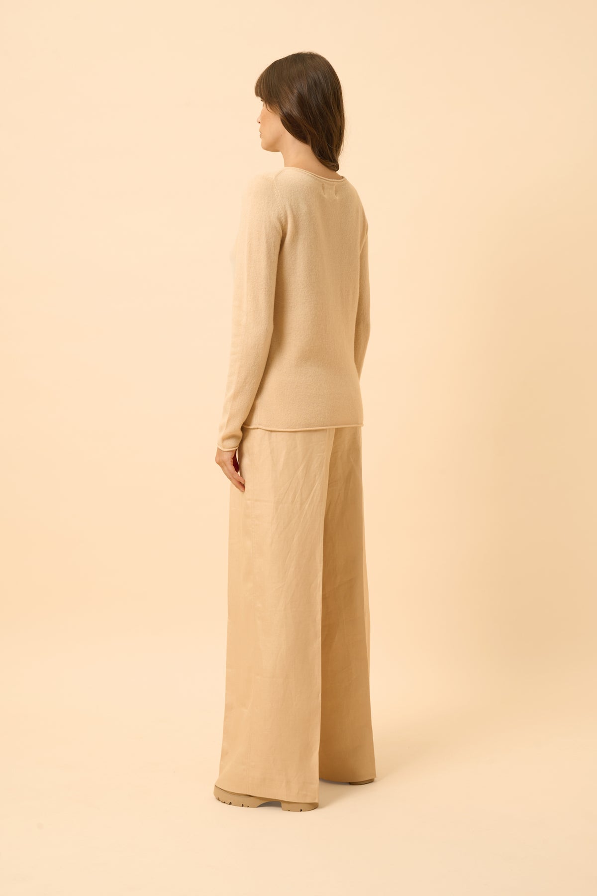Boat Neck Jumper - Grace - Beige