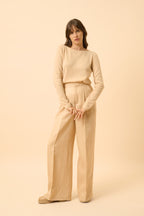 Boat Neck Jumper - Grace - Beige