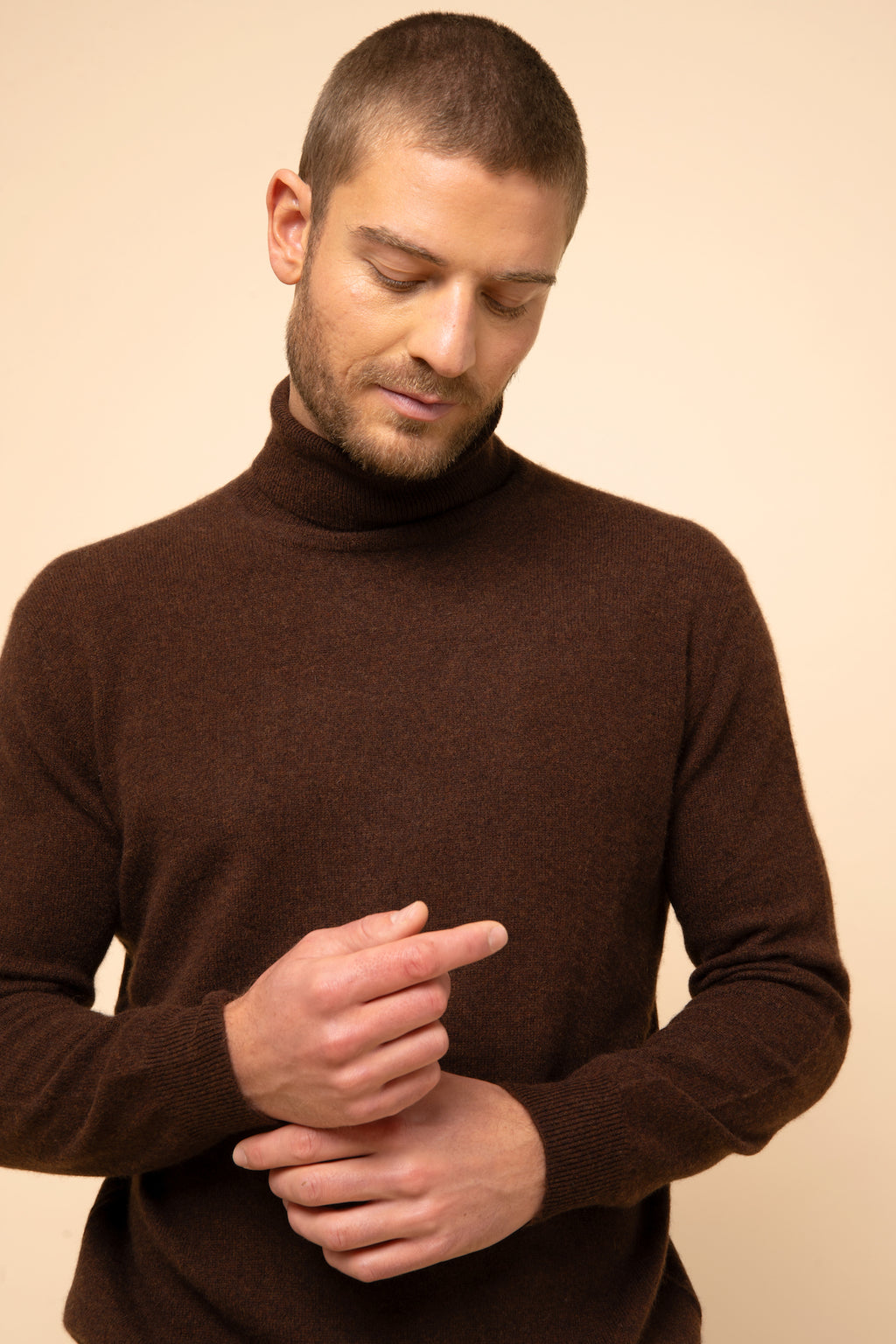 Turtleneck Jumper - Connor - Coffee