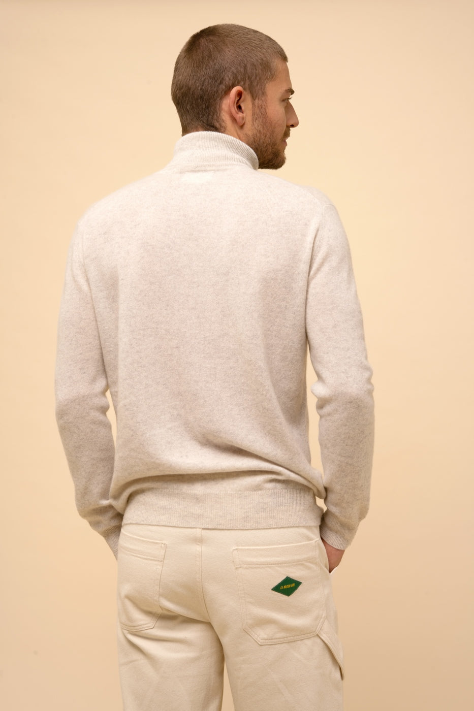 Pull Col Roulé - Connor - Gris Perle Chiné