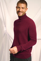 Roll-Neck Jumper - Connor - Mulberry