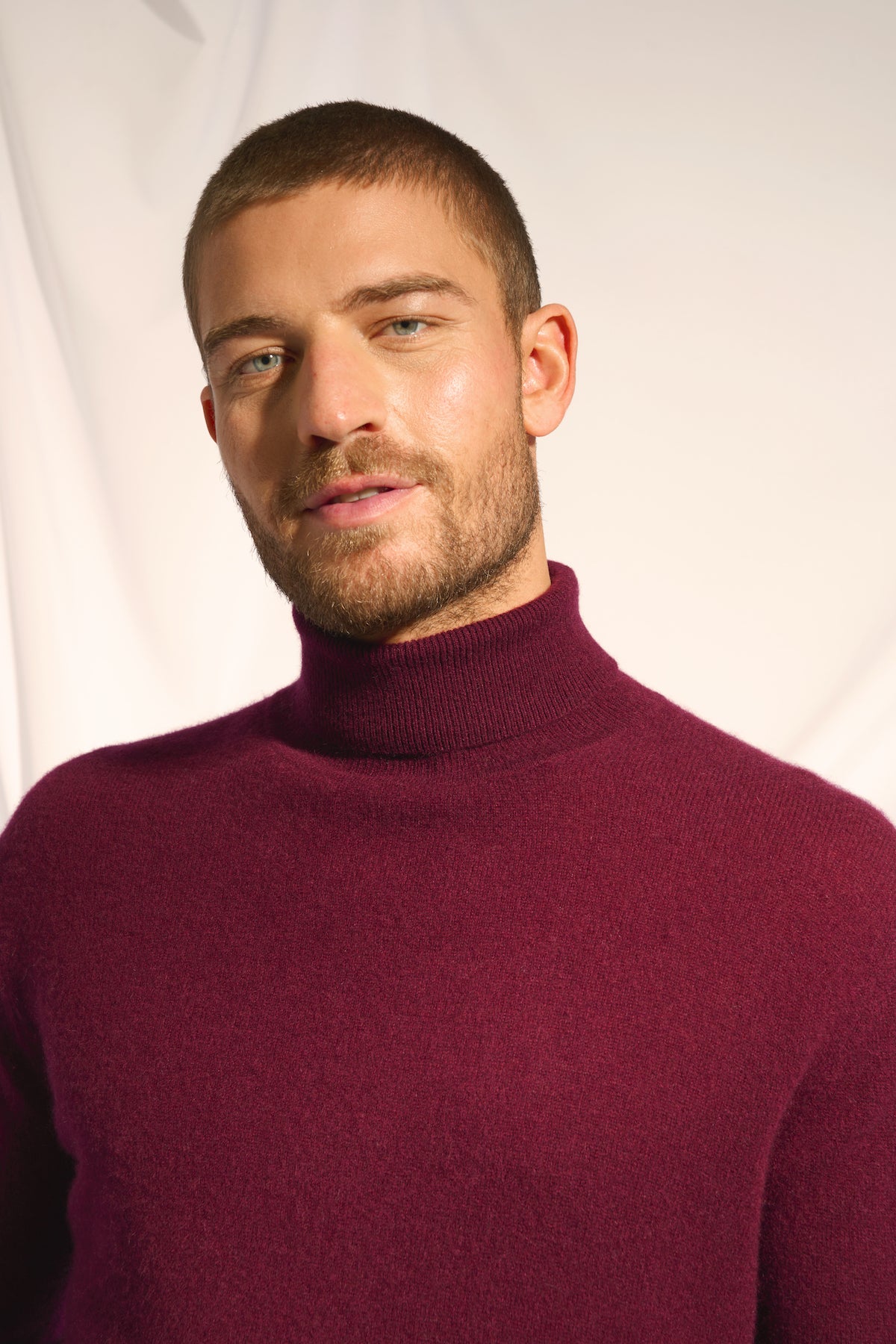 Roll-Neck Jumper - Connor - Mulberry