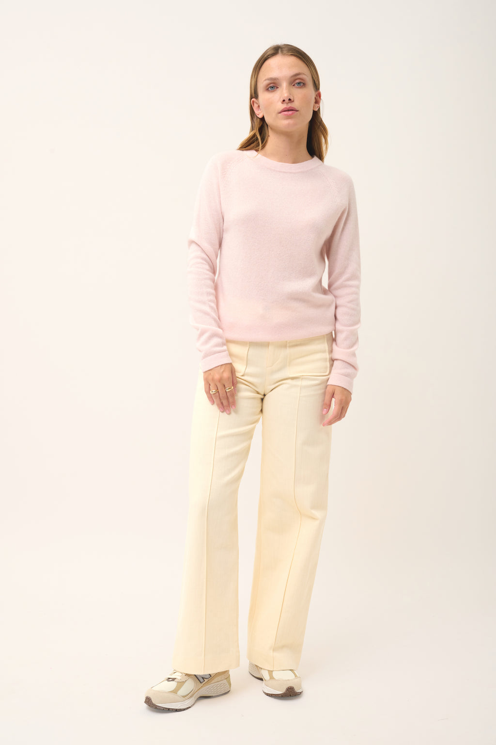 Crew-Neck Jumper - Jane - Powder