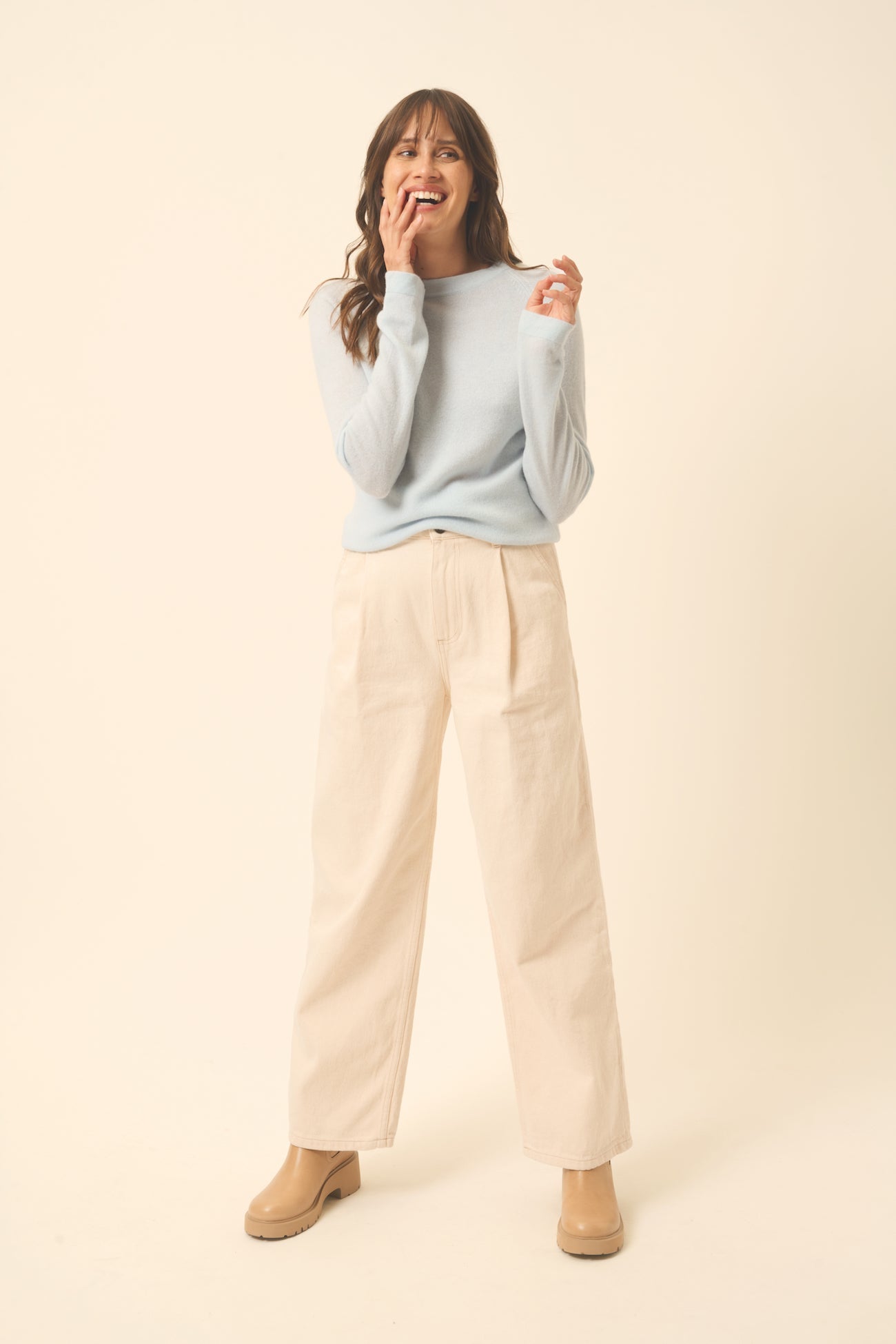 Round-Neck Jumper - Jane - Givre