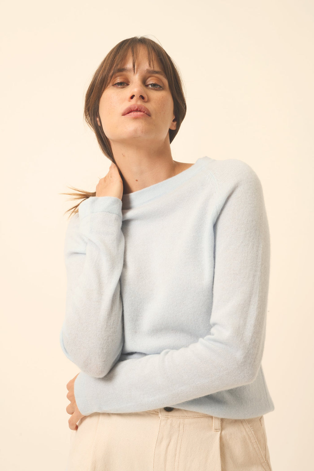Round-Neck Jumper - Jane - Givre