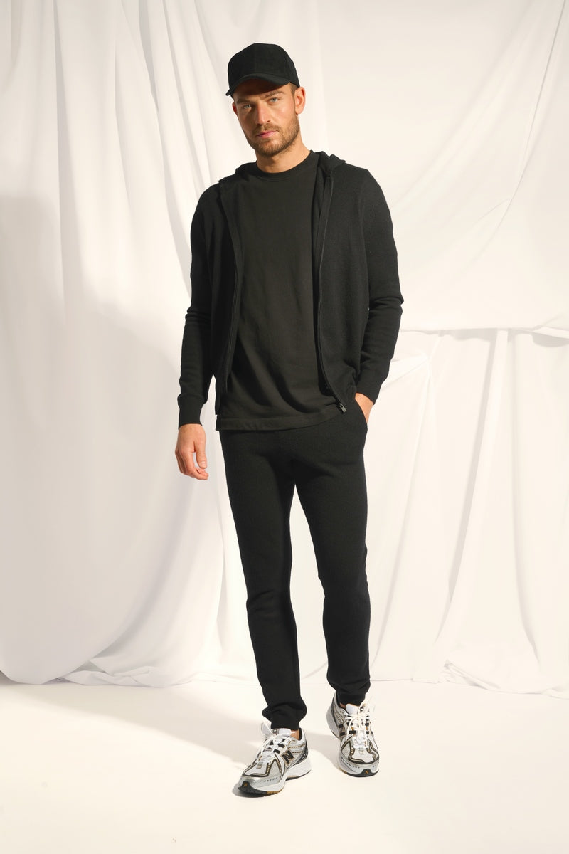 Gilet Zippé Capuche - Elliot - Noir