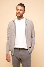 Gilet Zippé Capuche - Elliot - Nuage Chiné
