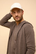 Gilet Zippé Capuche - Elliot - Taupe Chiné