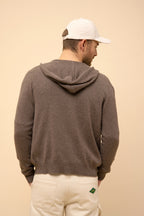 Gilet Zippé Capuche - Elliot - Taupe Chiné