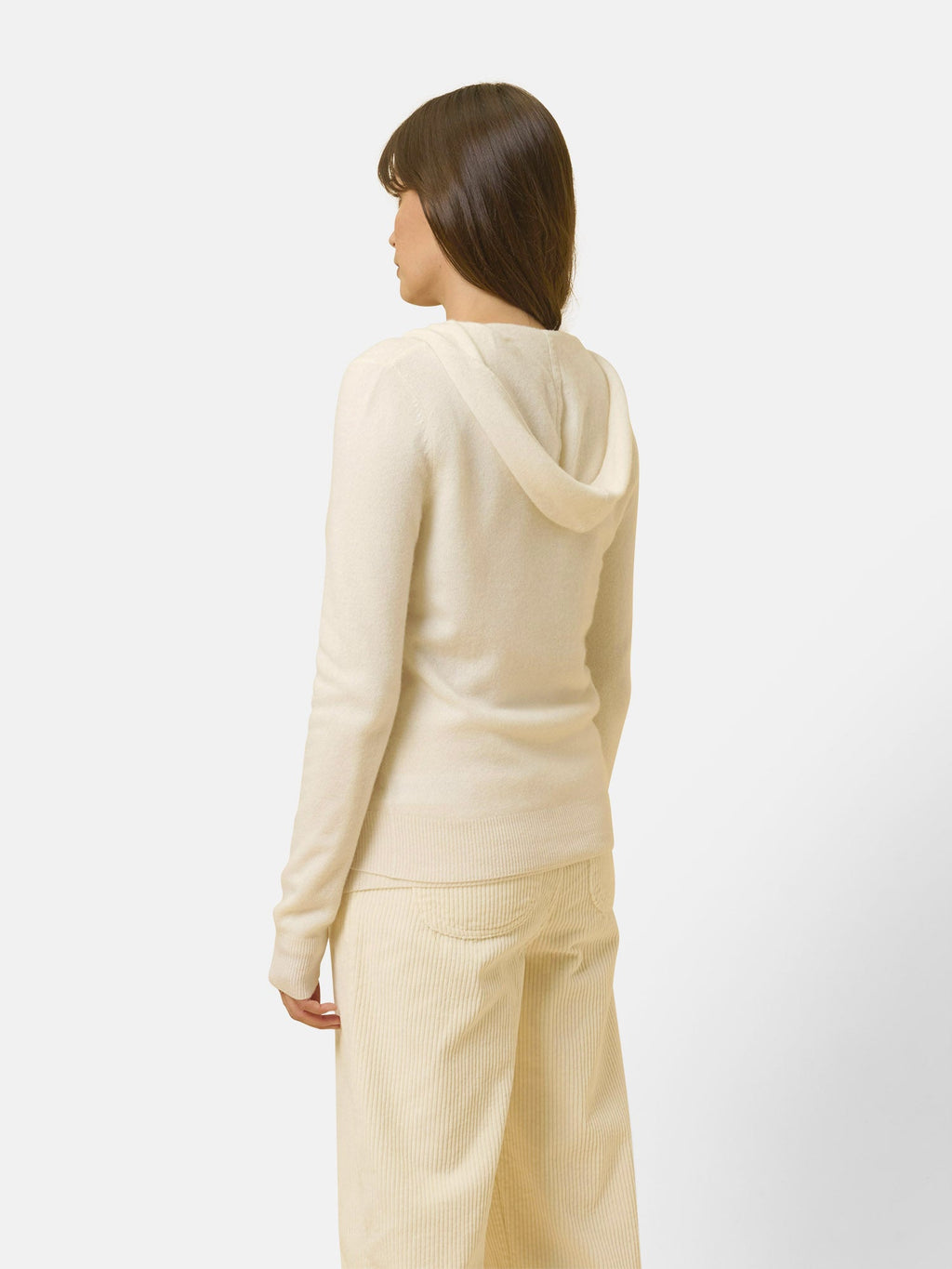 Gilet Zippé Capuche - Debbie - Ivoire