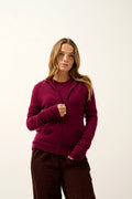 Gilet Zippé Capuche - Debbie - Bordeaux