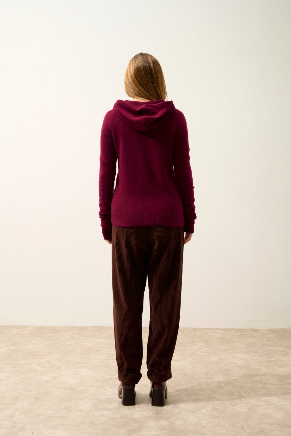 Gilet Zippé Capuche - Debbie - Bordeaux