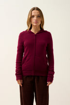 Gilet Zippé Capuche - Debbie - Bordeaux