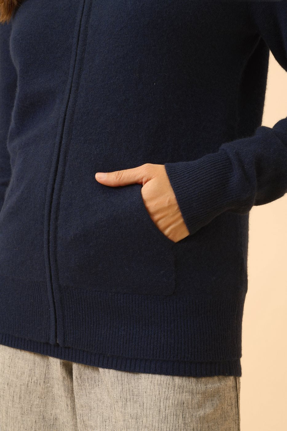 Gilet Zippé Capuche - Debbie - Navy
