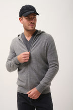 Gilet Zippé Capuche - Elliot - Flanelle Chiné