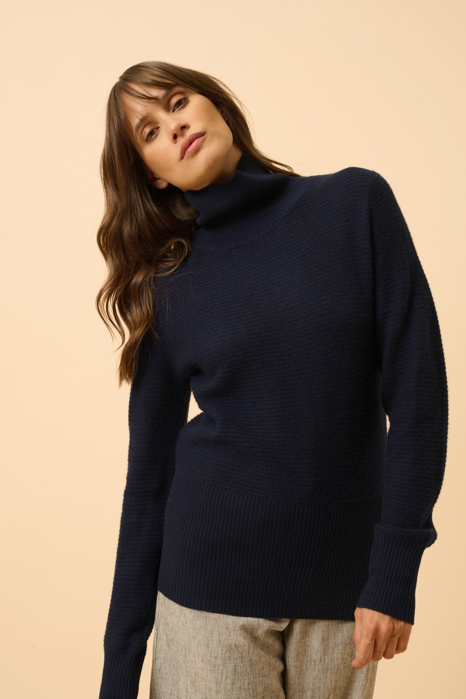 Pull Col Roulé - Udny - Navy