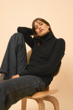 Pull Col Roulé - Udny - Noir