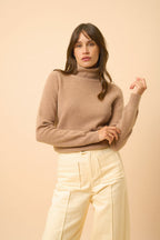 Pull Col Roulé - Billy - Camel Chiné