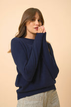 Just Cashmere - Pull Col Rond 4 Fils - Lexini - Navy