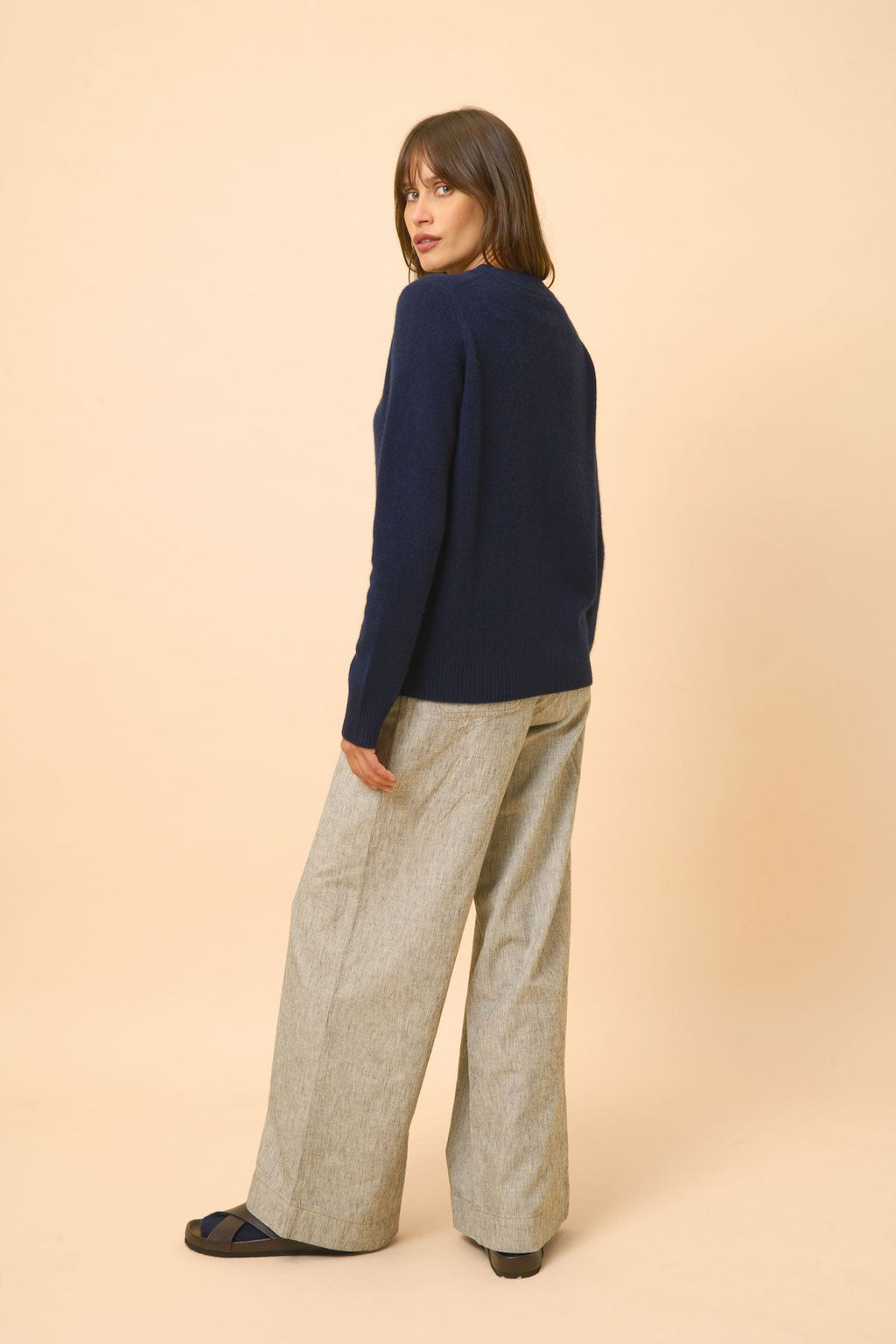 Just Cashmere - Pull Col Rond 4 Fils - Lexini - Navy