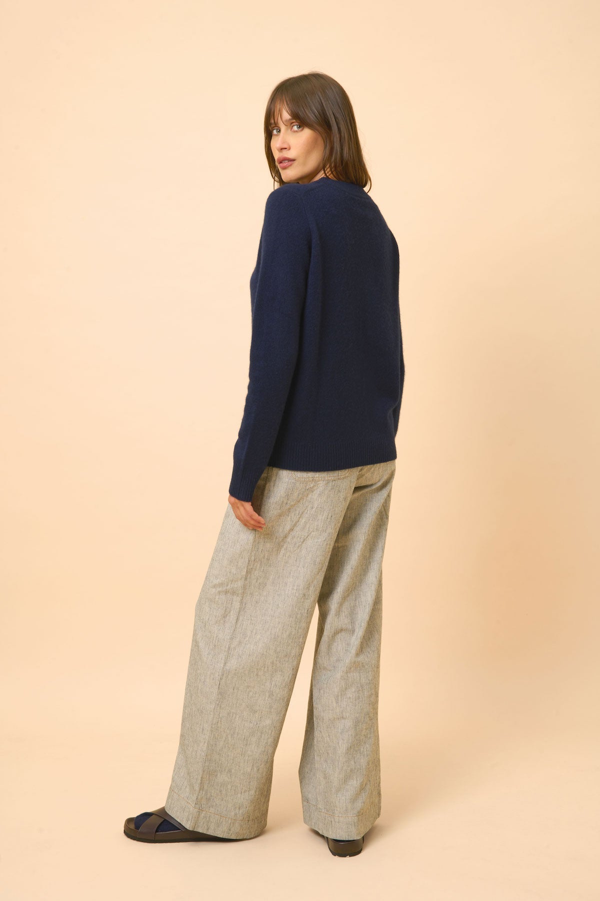 Just Cashmere - Pull Col Rond 4 Fils - Lexini - Navy