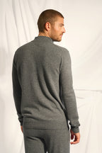 Zip-Neck Jumper - Nour - Mottled Anthracite