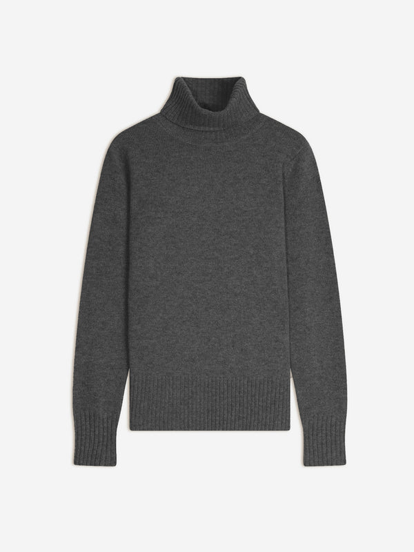 Jersey de Cuello Vuelto 4 Cabos - Lucie - Gris Marengo Jaspeado