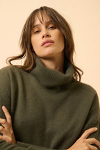 Pull Col Roulé 4 Fils - Romane - Kaki