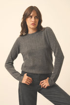 Jersey Cuello Redondo - Jade - Antracita Jaspeada