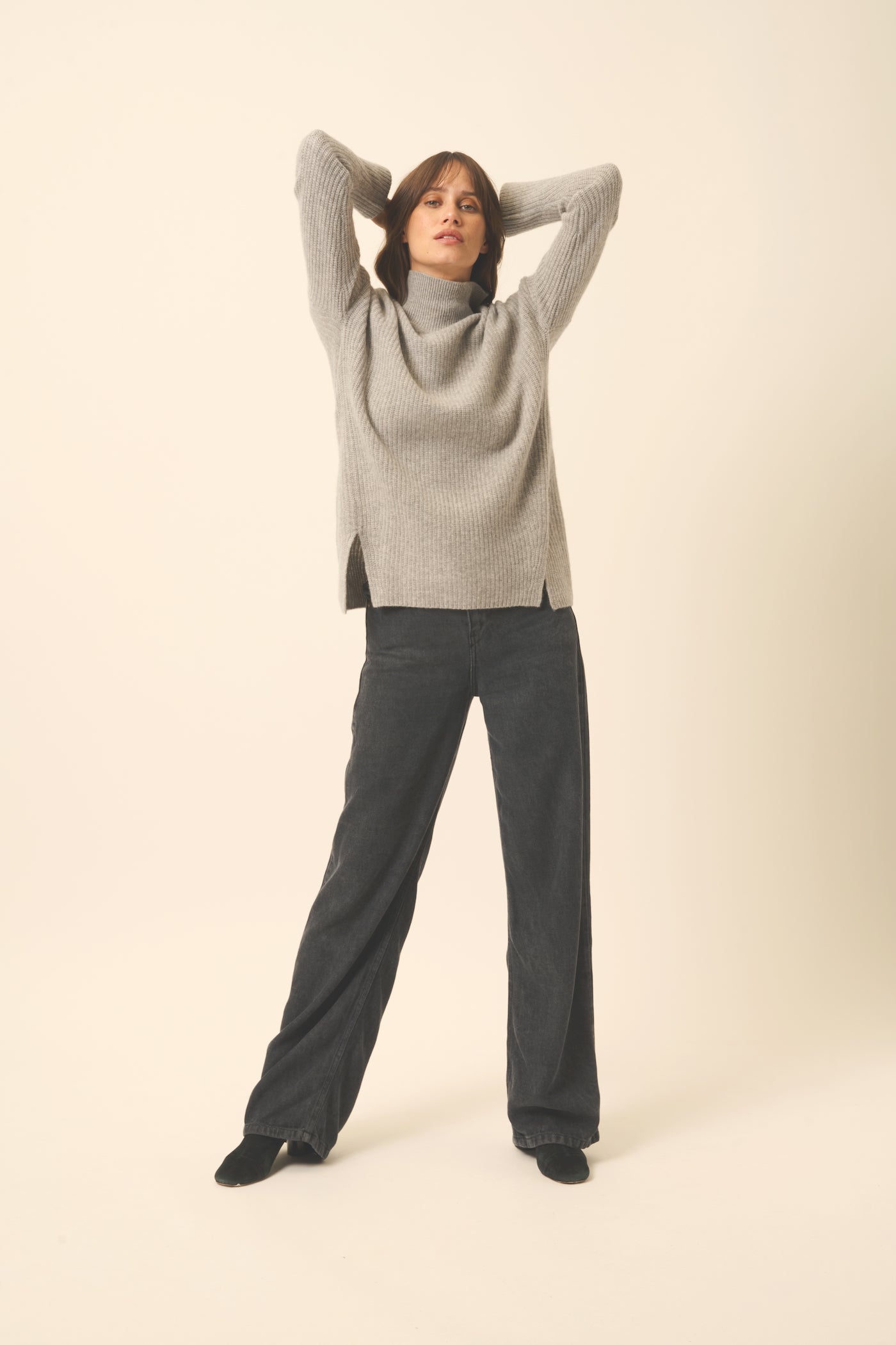 Pull Col Roulé 4 Fils - Louise - Nuage Chiné