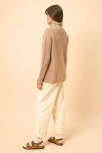 4-Ply Roll Neck Jumper - Louise - Camel Marl