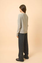 Pull Col Rond 4 Fils - Lexini - Nuage Chiné