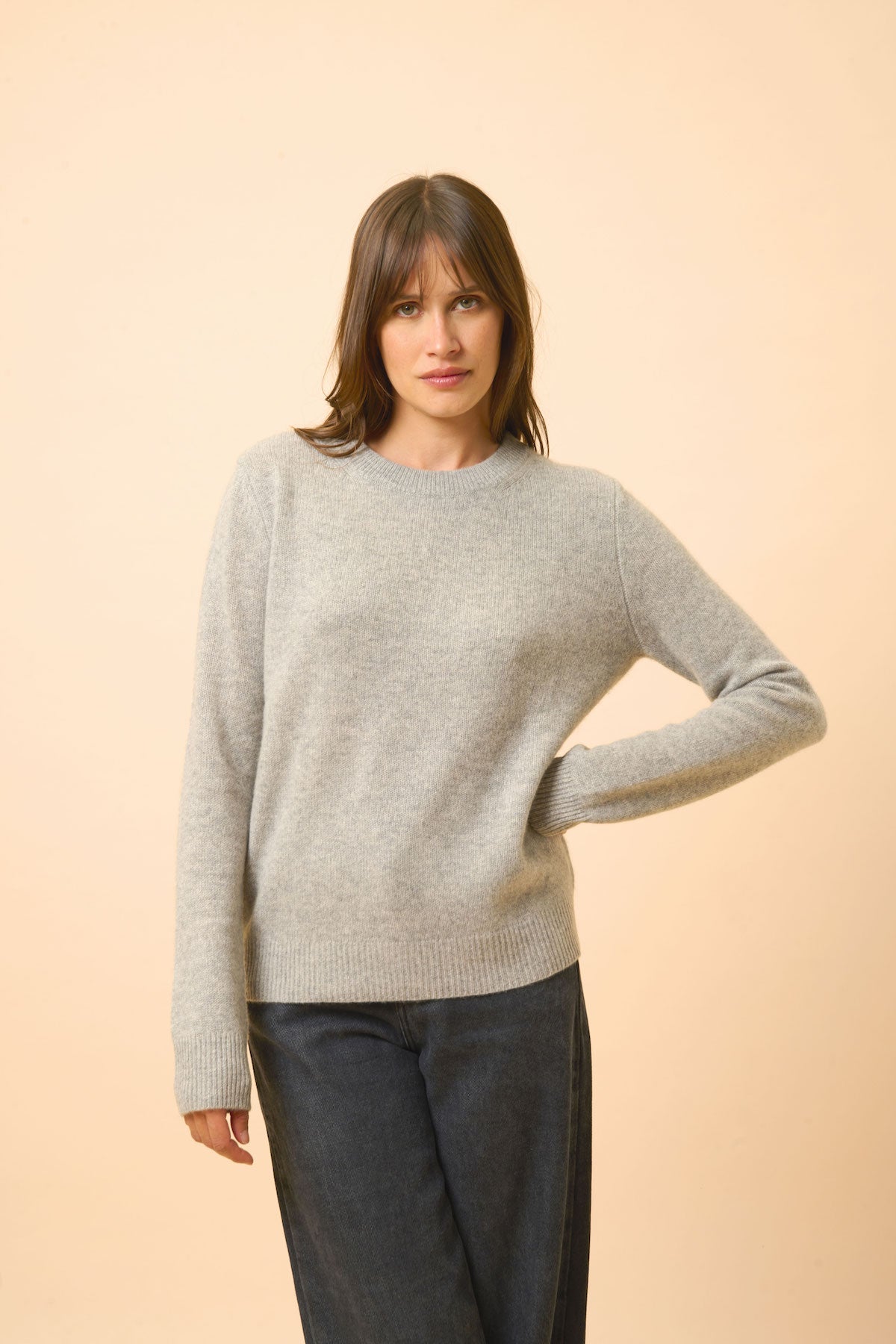 Pull Col Rond 4 Fils - Lexini - Nuage Chiné