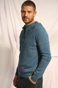 Gilet Zippé Capuche - Elliot - Vert Canard Chiné