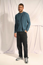 Gilet Zippé Capuche - Elliot - Vert Canard Chiné