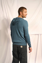 Gilet Zippé Capuche - Elliot - Vert Canard Chiné