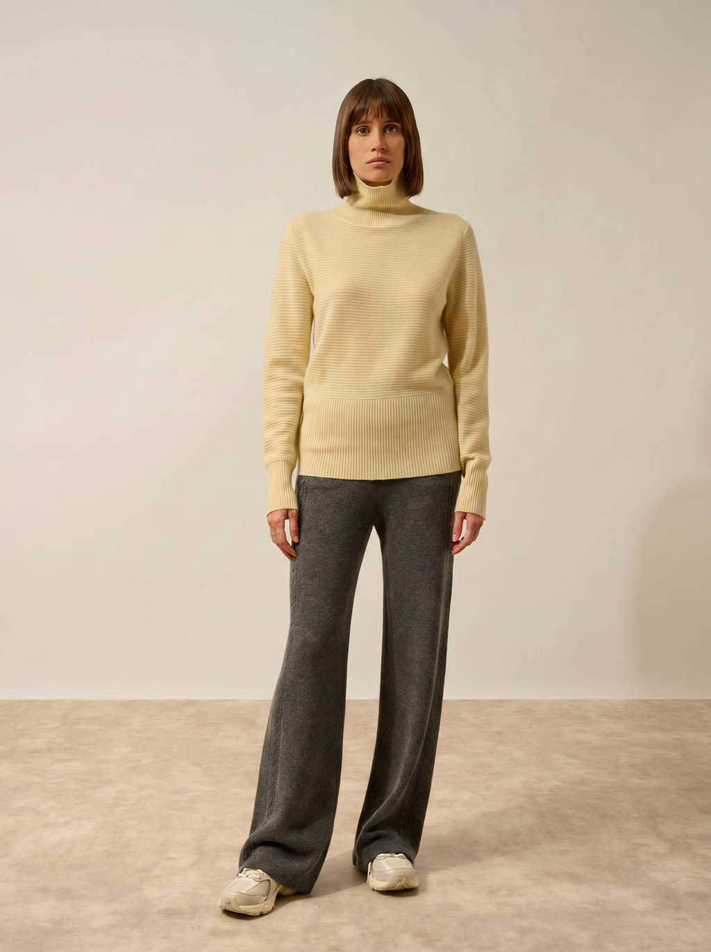 Jersey de cuello alto Udny - Limonada - Mujer