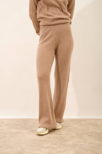 Pantalón Acampanado - Margret - Camel Chiné