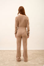 Pantalón Acampanado - Margret - Camel Chiné