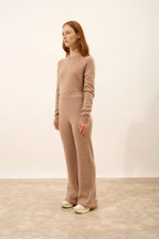 Pantalón Acampanado - Margret - Camel Chiné