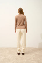 Polo Cuello con Cremallera Mangas Largas - Kristjan - Camel Chiné
