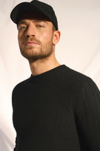 4-Ply Lukka Crew-Neck Jumper - Black
