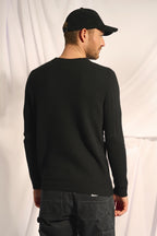 4-Ply Lukka Crew-Neck Jumper - Black