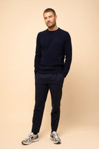 Pull Col Rond 4 Fils Lukka - Navy