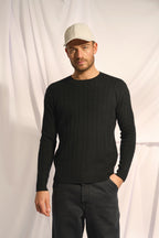 Jersey de cuello redondo 4 cabos - Darri - Negro