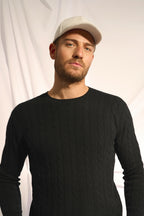 Jersey de cuello redondo 4 cabos - Darri - Negro