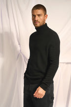 Pull Col Roulé 4 Fils - Noi - Noir