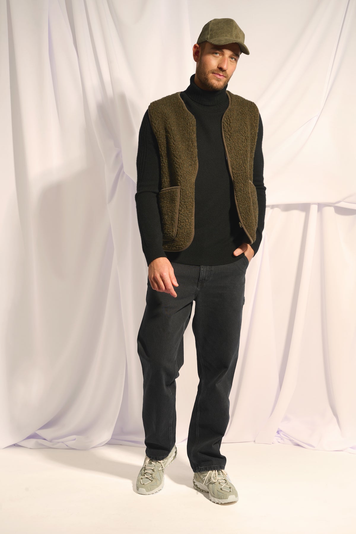 Pull Col Roulé 4 Fils - Noi - Noir