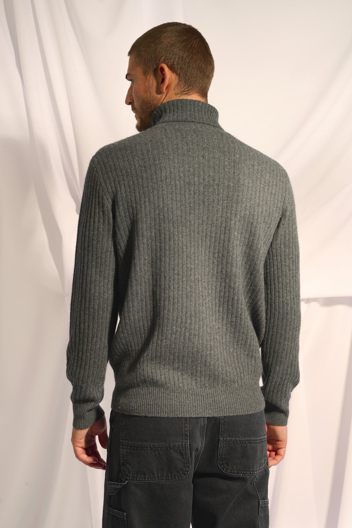 Pull Col Roulé 4 Fils - Noi - Anthracite Chiné