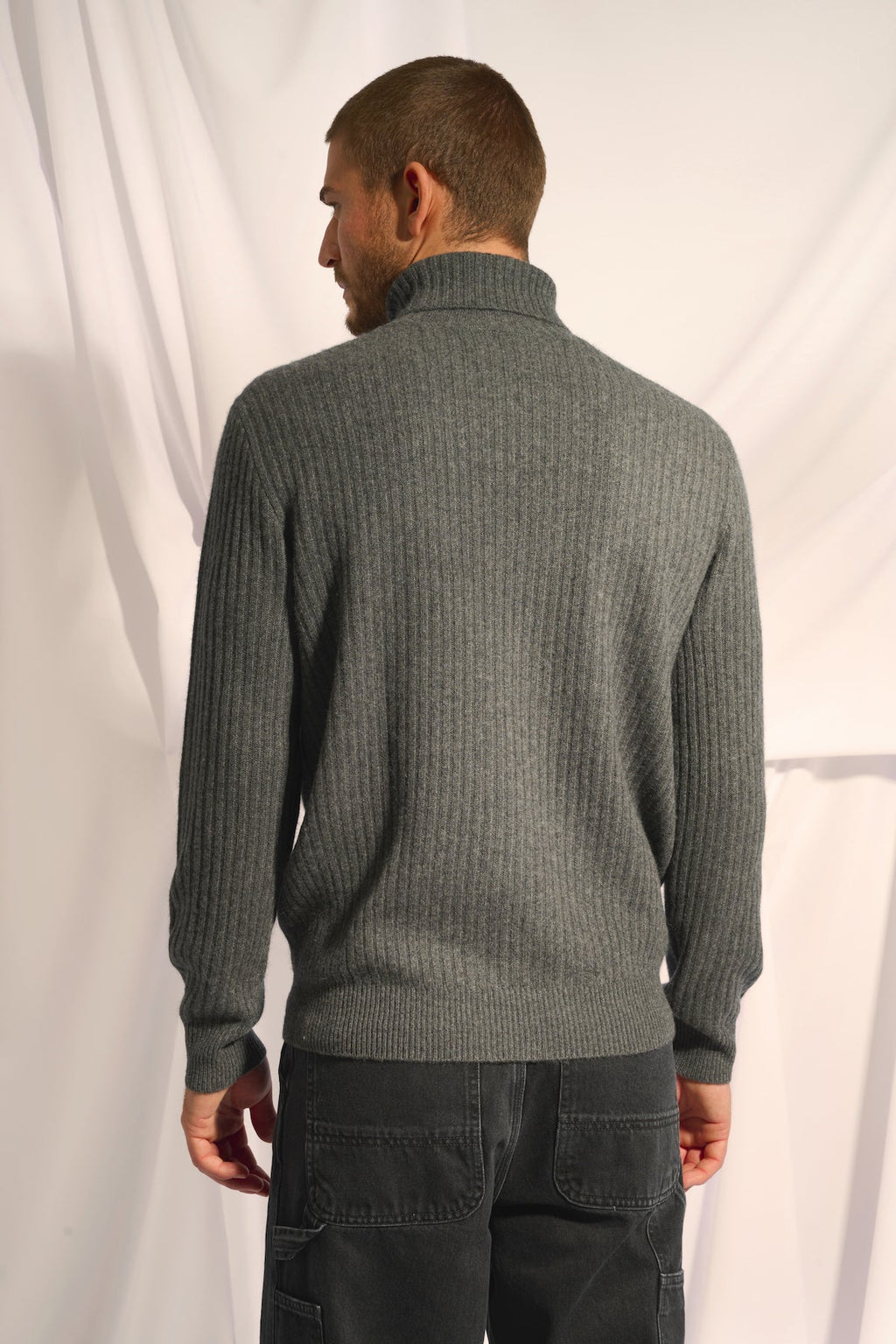 Pull Col Roulé 4 Fils - Noi - Anthracite Chiné